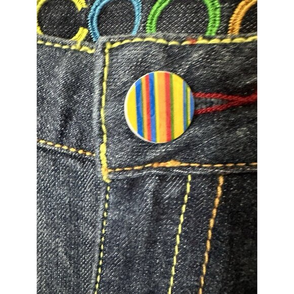 COOGI Multicolor Embroidered Logo Straight Leg Women’s Jeans Size 5/6 - Picture 4 of 12